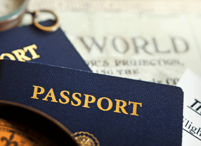 Detail of a passport