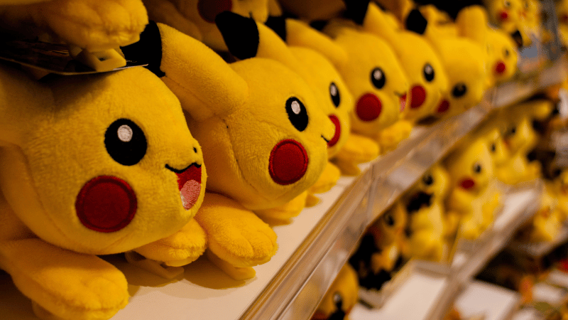 Pokèmon products in a shop