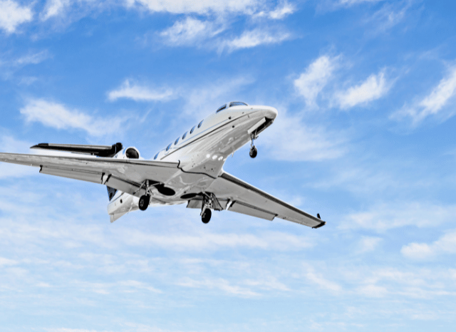 A panoramic view of an airplane